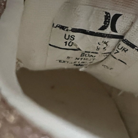 Hurley Girl’s Glitter Light Pink Shoes Size 10 - Picture 7 of 7